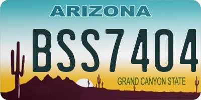 AZ license plate BSS7404