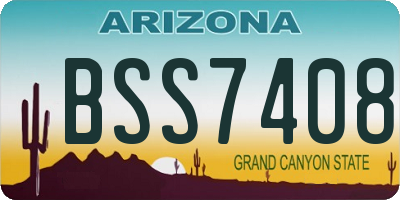 AZ license plate BSS7408