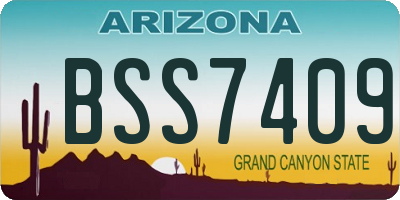 AZ license plate BSS7409