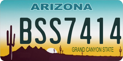 AZ license plate BSS7414