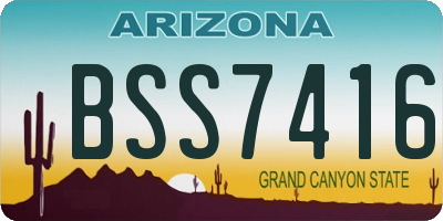 AZ license plate BSS7416