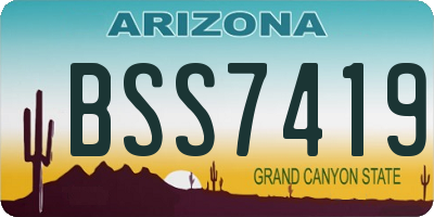 AZ license plate BSS7419