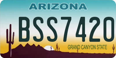 AZ license plate BSS7420