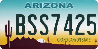 AZ license plate BSS7425