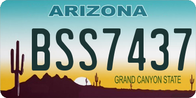 AZ license plate BSS7437