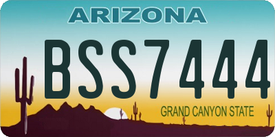 AZ license plate BSS7444