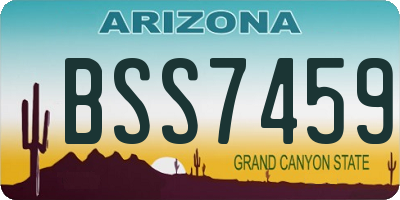 AZ license plate BSS7459