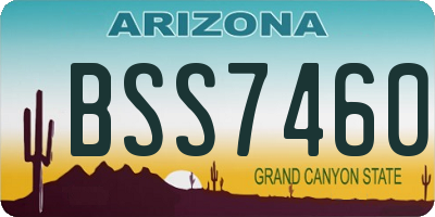 AZ license plate BSS7460