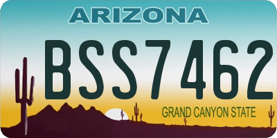 AZ license plate BSS7462