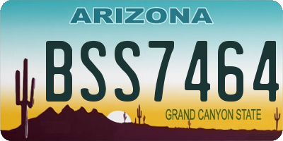 AZ license plate BSS7464