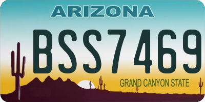 AZ license plate BSS7469