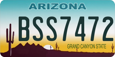 AZ license plate BSS7472