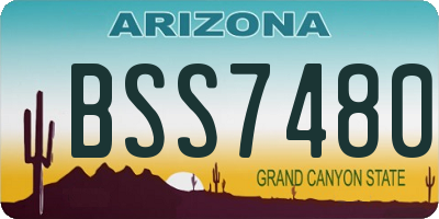 AZ license plate BSS7480