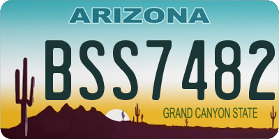 AZ license plate BSS7482