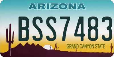 AZ license plate BSS7483