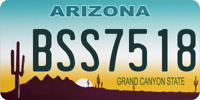 AZ license plate BSS7518