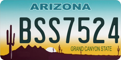 AZ license plate BSS7524