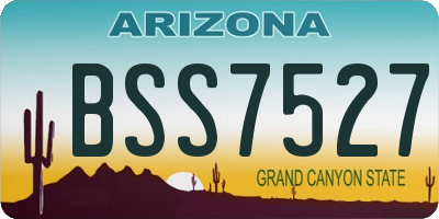 AZ license plate BSS7527