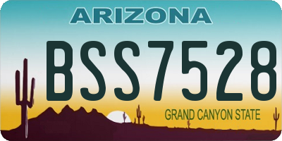 AZ license plate BSS7528