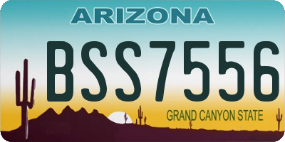 AZ license plate BSS7556