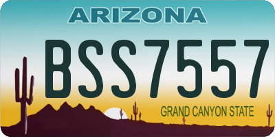 AZ license plate BSS7557