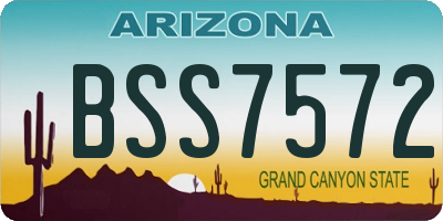 AZ license plate BSS7572