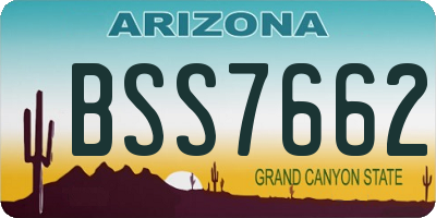 AZ license plate BSS7662