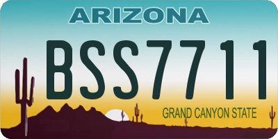 AZ license plate BSS7711