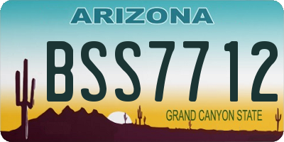 AZ license plate BSS7712