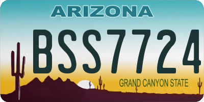 AZ license plate BSS7724