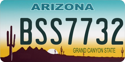 AZ license plate BSS7732