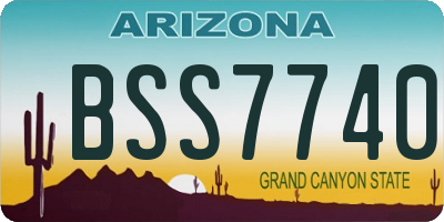 AZ license plate BSS7740