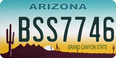 AZ license plate BSS7746