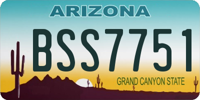 AZ license plate BSS7751