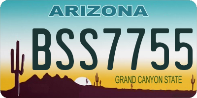 AZ license plate BSS7755