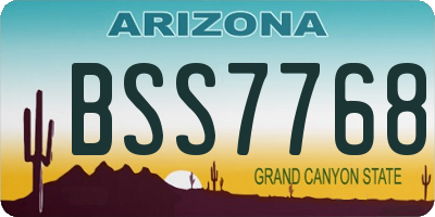 AZ license plate BSS7768