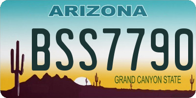 AZ license plate BSS7790