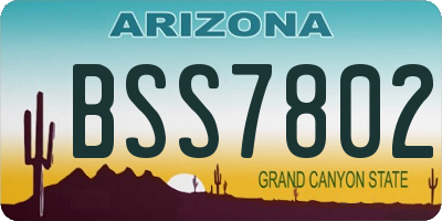 AZ license plate BSS7802