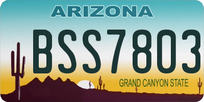 AZ license plate BSS7803