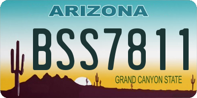 AZ license plate BSS7811