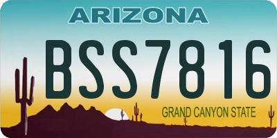 AZ license plate BSS7816