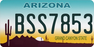 AZ license plate BSS7853