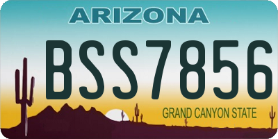 AZ license plate BSS7856