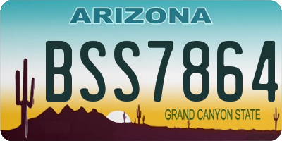 AZ license plate BSS7864