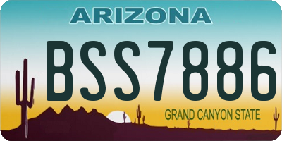 AZ license plate BSS7886