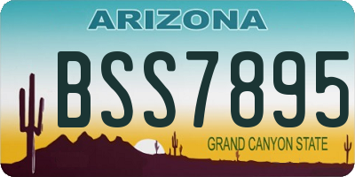 AZ license plate BSS7895