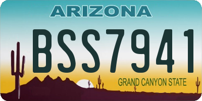 AZ license plate BSS7941