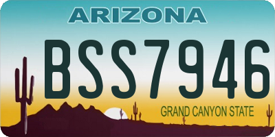 AZ license plate BSS7946