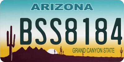 AZ license plate BSS8184