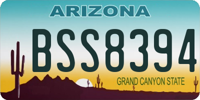 AZ license plate BSS8394